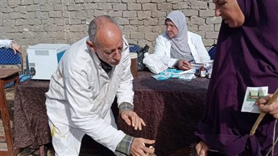 خدمات متعددة للمستشفي البيطري المتنقل بالغربية لأهالي قرية منشأة الجنيدي