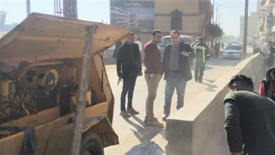 فتح الدوران أمام السيارات لتنظيم حركة المرور بكوبرى ملوى 