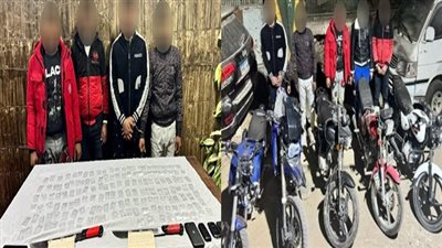 سقوط عصابة «المشاغبين» لسرقة الدراجات النارية وتجارة الكيف بالوايلي| صور