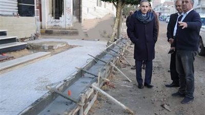 جولة لمحافظ الغربية لمتابعة أعمال الرصف والتطوير بشارع الجيش بقطور