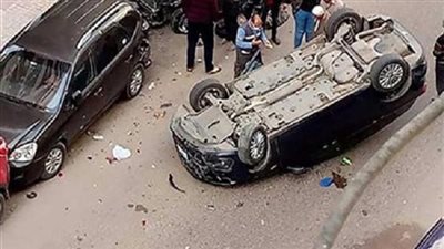 إصابة 4 أفراد من أسرة واحدة في حادث انقلاب سيارة ملاكي بسوهاج