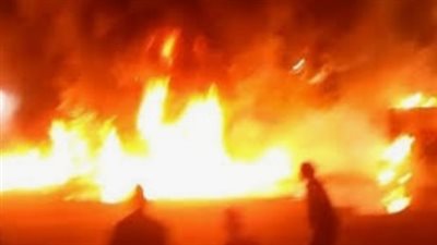 إصابة 9 أشخاص في حريق طلمبة سولار بالبحيرة