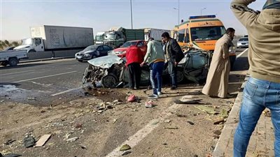 مصرع شخص وإصابة آخر في حادث انقلاب سيارة ملاكي بالفيوم 