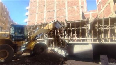 إزالة 9 حالات تعد بمساحة 28 ألف متر في أسوان