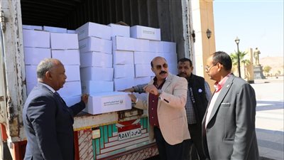 1000 كرتونة غذائية.. محافظ أسوان يتفقد قافلة البنك الزراعى المصرى الرمضانية استعدادا لتوزيعها 