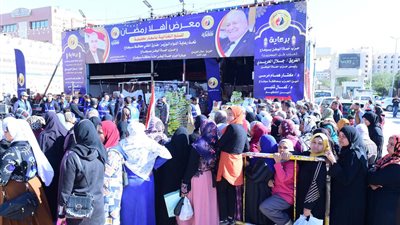 إقبال كبير على معرض حزب حماة الوطن «أهلا رمضان» بسوهاج