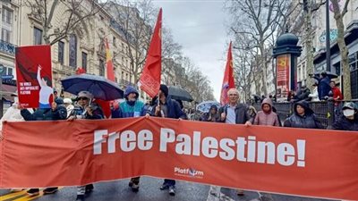 مسيرات حاشدة بباريس للمطالبة بوقف فوري ودائم لإطلاق النار بغـزة