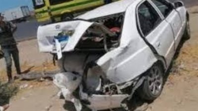 إصابة 5 أشخاص في حادث تصادم سيارتين على الطريق الدائرى بالفيوم 