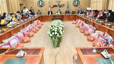محافظ المنوفية يوزع مساعدات على 205 حالات إنسانية من الأسر الأولى بالرعاية 