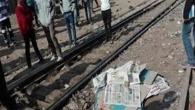 مصرع شخص صدمه قطار في جرجا بسوهاج 
