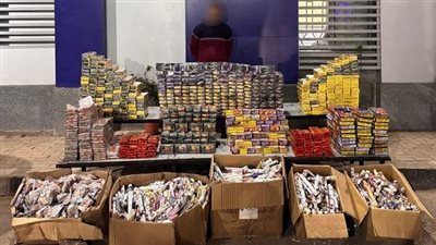 ضبط تاجر ألعاب نارية قبل ترويجه 250 ألف قطعة خطيرة بالشرقية