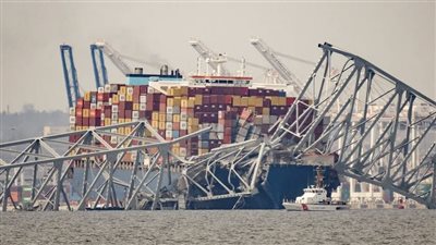 تأثير خطير على سلاسل التوريد.. ماذا يحدث بعد إنهيار جسر بالتيمور بالولايات المتحدة الأمريكية