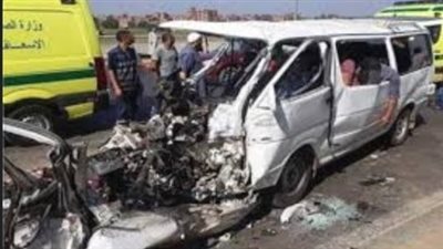 إصابة 6 أشخاص في حادث تصادم على طريق الفيوم الزراعي