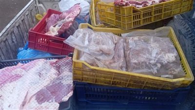 حملات تفتيشية مكبرة تضبط 2 طن لحوم ودواجن وأسماك فاسدة بالمنوفية