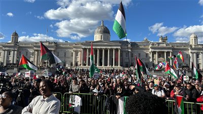 مظاهرة تاريخية في شوارع لندن لدعم القضية الفلسطينية 