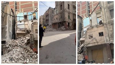  انهيار عقار من 4 طوابق في العطارين بالإسكندرية