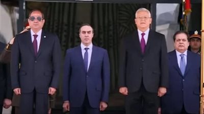 رئيس مجلس النواب ووكيليه يستقبلون «السيسي» بمقر البرلمان بالعاصمة الإدارية لحلف اليمين الدستورية