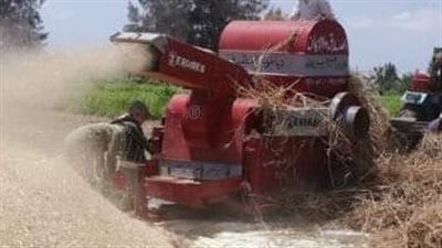 تفاصيل مصرع سيدة التهمتها «دراسة» القمح بإحدى قرى طنطا