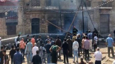 عاجل.. حريق مائدة إفطار بجوار مسجد أبو العلا التاريخي