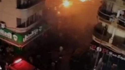 حريق هائل بمنطقة سكنية في البيطاش بالإسكندرية