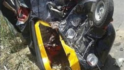 إصابة شخصين في حادث تصادم توك توك بحلوان