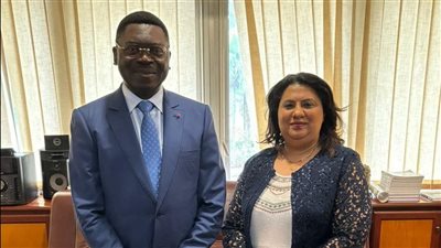 سفيرة مصر في ياوندي تلتقي سكرتير عام الرئاسة الكاميرونية للتعاون في صناعة الأدوية