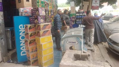 حملات مكثفة لرفع الإشغالات في مركزين بالمنيا