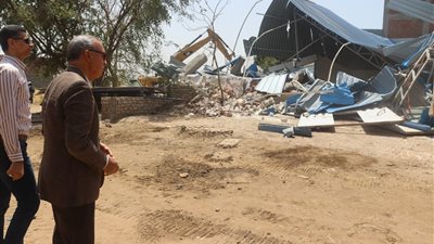 محافظ القليوبية يشهد حملة إزالة موسعة ضمن الموجة 22 بقرية سرياقوس بالخانكة