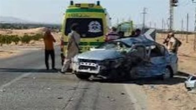 مصرع موظفة ونجليها وإصابة شقيقها في حادث انقلاب سيارة بسوهاج