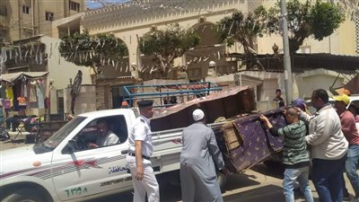  حملات إشغالات موسعة بمنوف وشبين الكوم تكشف بلاوي