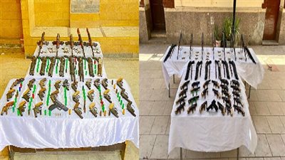 الداخلية تضبط ترسانة أسلحة نارية في حملة أمنية عاصفة بـ4 محافظات|صور