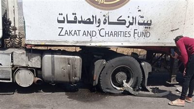 تضرر شاحنات للمساعدات بعد قصف الاحتلال قرب معبر رفح