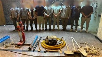 أمن القاهرة يضبط عصابة التنقيب بحثًا عن الكنز المدفون في الخليفة