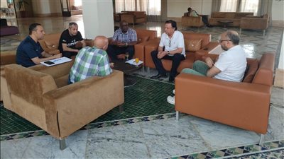 مسئولو الزمالك يستقبلون مراقب مباراة نهضه بركان 