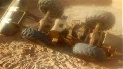 مصرع شاب في حادث انقلاب لودر على الطريق بسوهاج