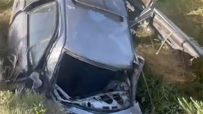 السيارة انشطرت نصفين.. مصرع وإصابة 3 أشخاص في حادث بشع بالبحيرة (صور) 