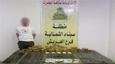 ضبط صفقة مخدرات بقيمة 2 مليون جنيه قبل ترويجها بشمال سيناء