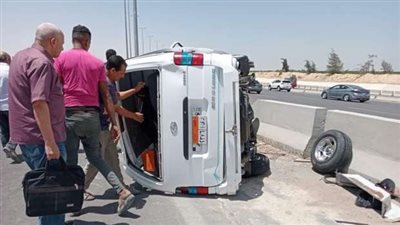 إصابة 7 أشخاص في انقلاب ميكروباص على الطريق الدائري بالقليوبية.. تفاصيل