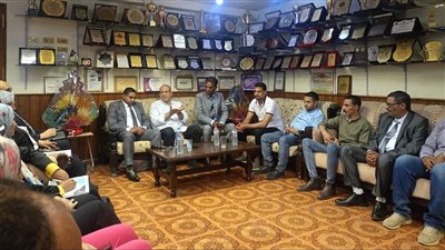 وكيل وزارة الشباب والرياضة يستقبل وفد اتحاد الكيانات الشبابية بمحافظة المنيا