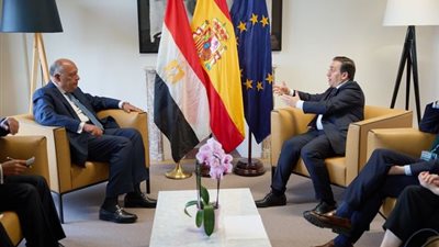 وزير الخارجية مع نظيره الإسباني جهود تعزيز الاعتراف بالدولة الفلسطينية