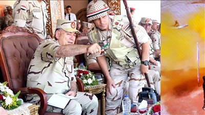 الفريق أسامة عسكر يشهد تنفيذ البيان العملي لإجراءات التأمين التخصصي بالجيش الثالث الميدانى