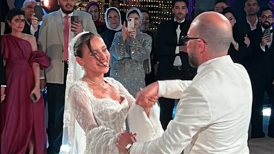 عمرو دياب ومصطفى قمر في حفل زفاف جميلة عوض (صور)