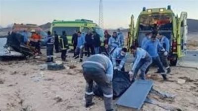 إصابة 7 أشخاص في حادث أليم على طريق أسيوط الصحراوي الغربي بالفيوم 