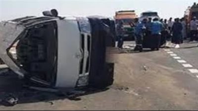 مصرع وإصابة 20 شخصا في حادث أليم أعلى الطريق الصحراوي الشرقي بقنا 