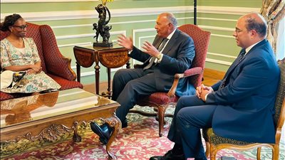 سامح شكري يستقبل رئيسة مجموعة الأزمات الدولية بشأن أحداث غزة وليبيا والسودان