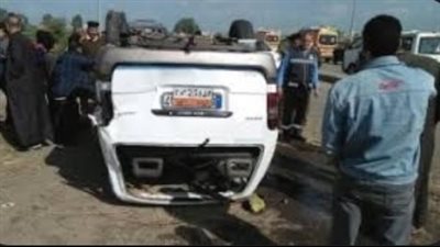 مصرع وإصابة 14 شخصًا في انقلاب سيارة ميكروباص بقنا 