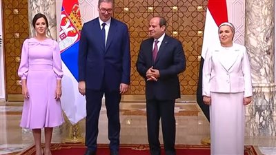 بدء مباحثات الرئيس السيسي ونظيره الصربي بقصر الاتحادية