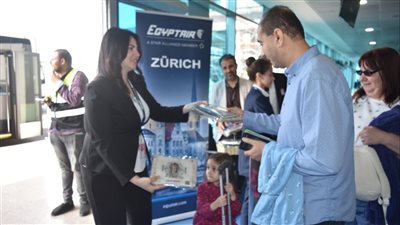 إنطلاق أولى رحلات مصر للطيران من القاهرة إلى زيوريخ