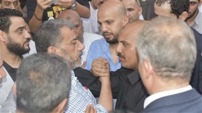 بحضور النواب والأوقاف.. جلسة صلح بين عائلتى القصاص وأبو سليمان بحلوان (صور)