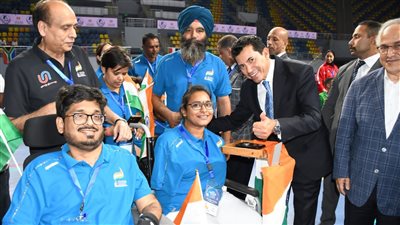 وزير الشباب والرياضة يفتتح بطولة العالم للبوتشيا 